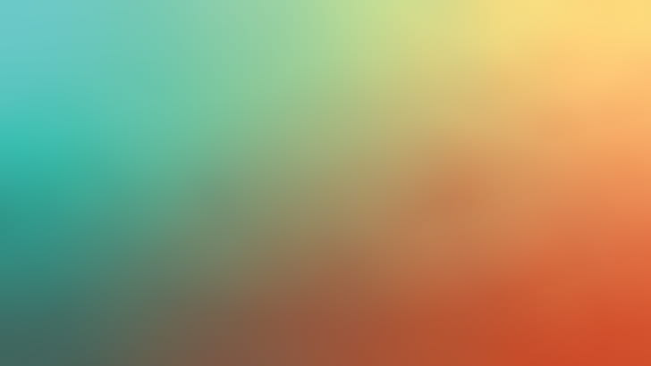 orange, cyan, gradient, simple, HD wallpaper