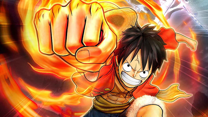 Monkey D. Luffy, One Piece, anime, one person, indoors, representation, HD wallpaper
