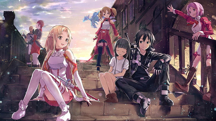 anime series digital wallpaper, Sword Art Online, Kirigaya Kazuto, HD wallpaper