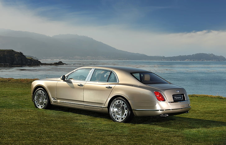 Bentley Mulsanne 2011, beige sedan, Cars, mode of transportation, HD wallpaper