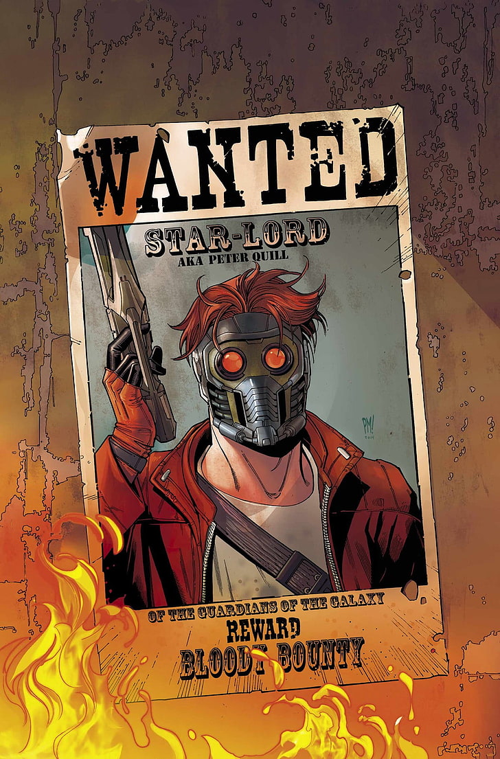 Wanted Star-Lord poster, Star Lord, Guardians of the Galaxy, text