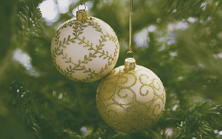 Christmas ornaments, colorful, holiday, christmas decoration, HD wallpaper