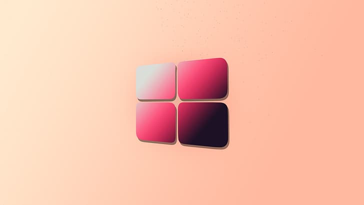 Windows 10, minimalism, cleaning, colorful