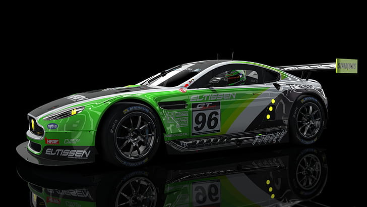 IMSA, race cars, Aston Martin, Aston Martin Vantage GT3, Assetto Corsa, HD wallpaper