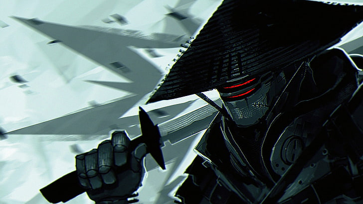 armored person holding sword illustration, artwork, digital art, HD wallpaper