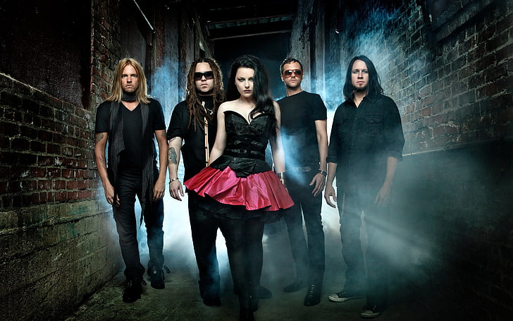 evanescence, young adult, group of people, looking at camera