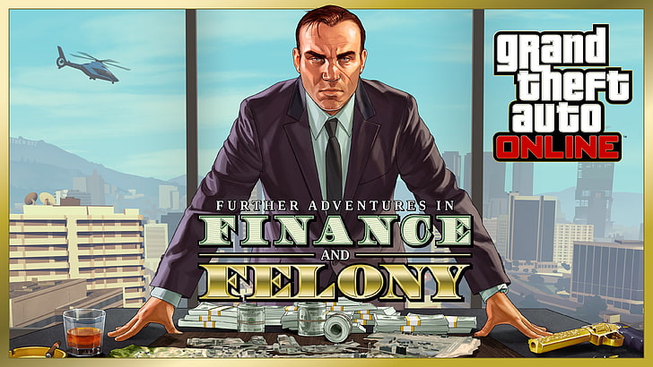 men's black dress shirt, money, The Boss, Grand Theft Auto Online
