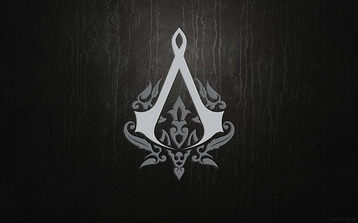 assassins creed, emblem, background, sign, HD wallpaper