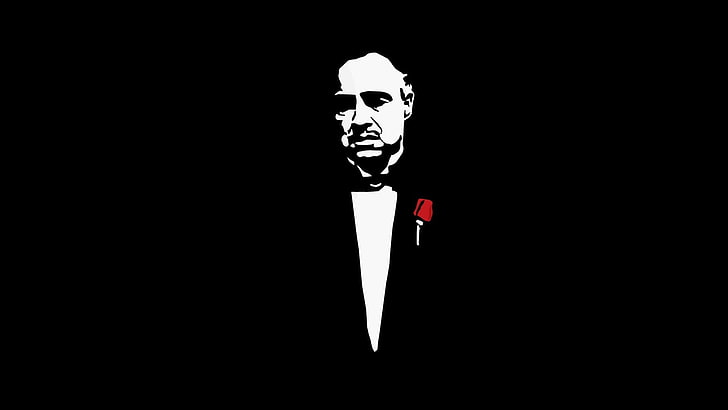man in suit jacket stencil photo, The Godfather, Movie, HD wallpaper