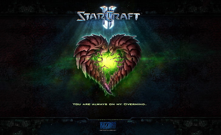 Zerg Valentine, Starcraft II logo, Games, starcraft 2, video game, HD wallpaper