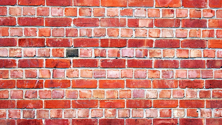 brown brick wall, background, surface, texture, backgrounds, red, HD wallpaper