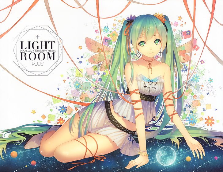 female anime character illustration, girl, smile, earth, planet, HD wallpaper