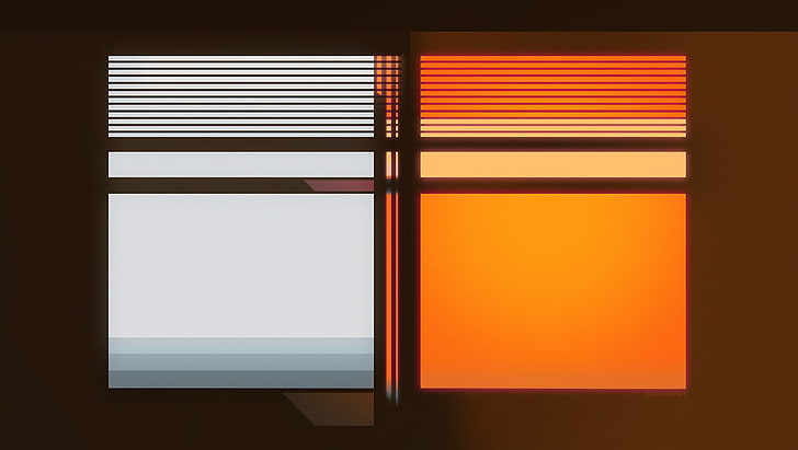 HD wallpaper: minimalism, digital lighting, window, warm colors, geometry |  Wallpaper Flare