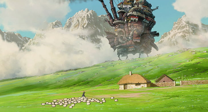 hayao miyazaki studio ghibli anime howls moving castle, HD wallpaper