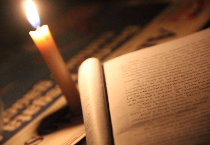 white book page and candle, Harry Potter and the Sorcerer's Stone, HD wallpaper