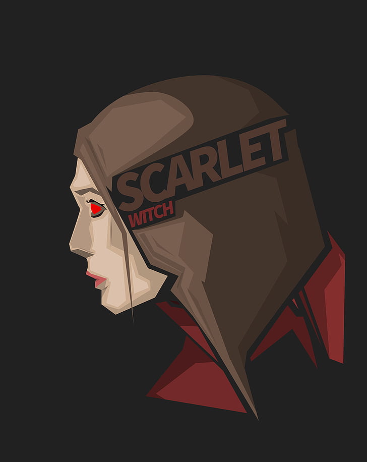 Scarlet Witch, Marvel Comics, gray background