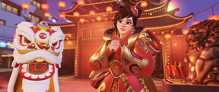 chinese new year, Mei (Overwatch), HD wallpaper
