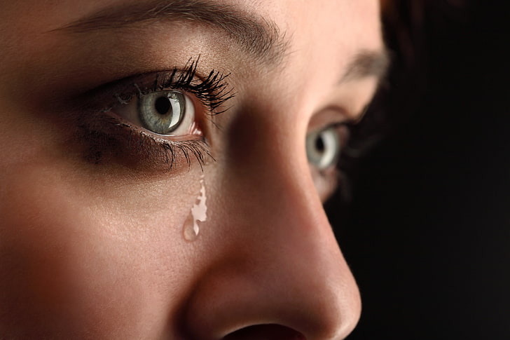 HD wallpaper: person's tears, woman, eyes, crying, women, people, close-up  | Wallpaper Flare