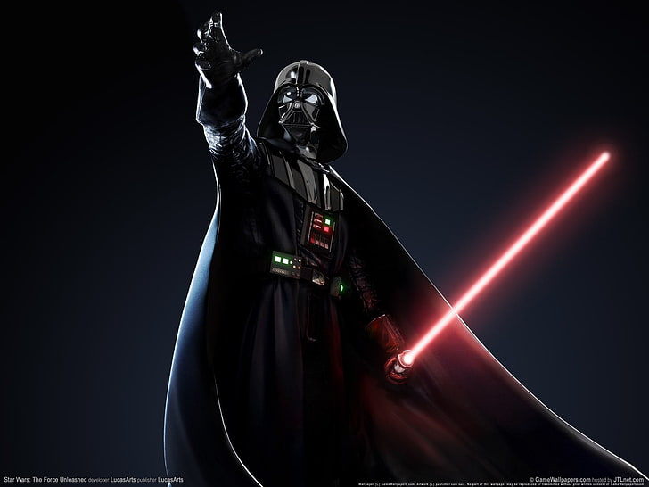 Darth Vader with lightsaber poster, Star Wars, video games, Star Wars: The Force Unleashed