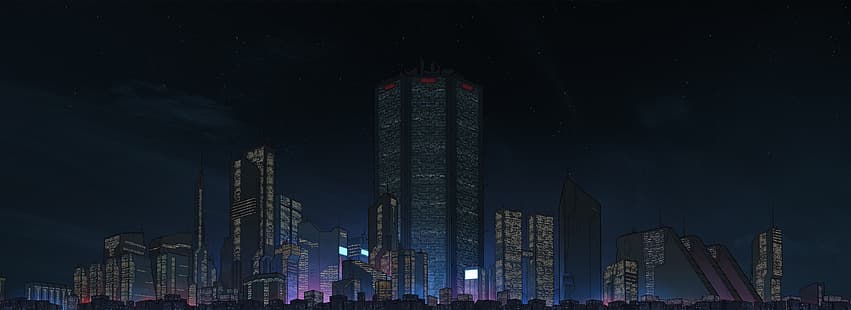 HD wallpaper: cyberpunk, city, ultrawide, 4K