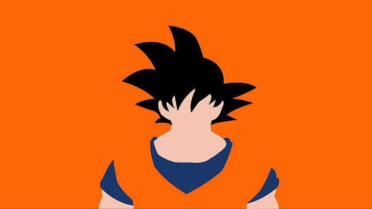 Son Goku clip art, anime, Dragon Ball Z, silhouette, one person, HD wallpaper