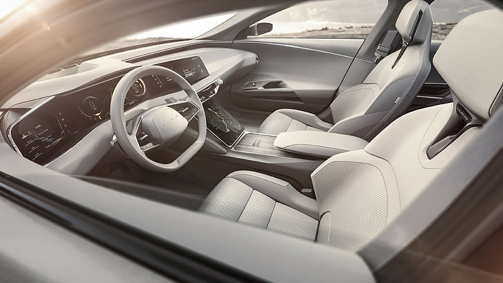 gray vehicle front seats, Lucid Air, electric cars, interior, HD wallpaper