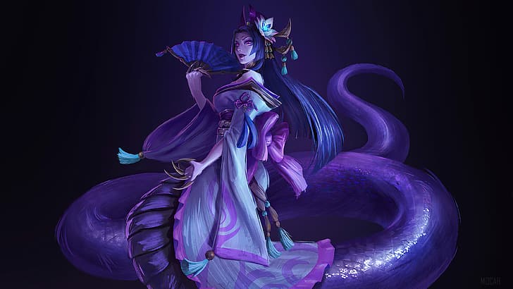 HD wallpaper: snake, League of Legends, purple background, purple dresses |  Wallpaper Flare