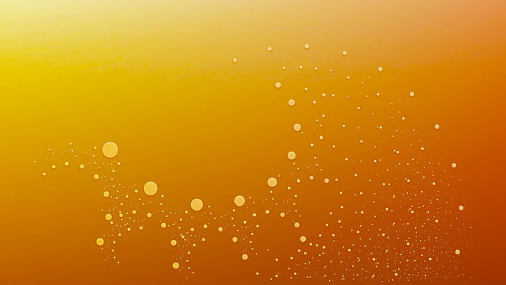 yellow, orange, bubbles, backgrounds, water, food and drink, HD wallpaper