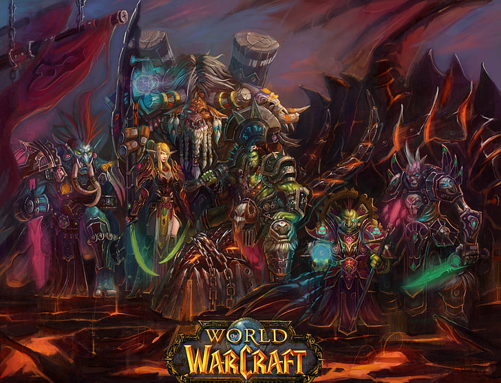 World of Warcraft wallpaper, video games, multi colored, art and craft, HD wallpaper