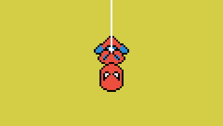 Hd Wallpaper Pixel Art Pixels Spider Man Simple