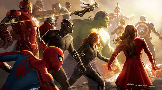 Marvel Cinematic Universe, Marvel Comics, Iron Man, Spider-Man HD wallpaper