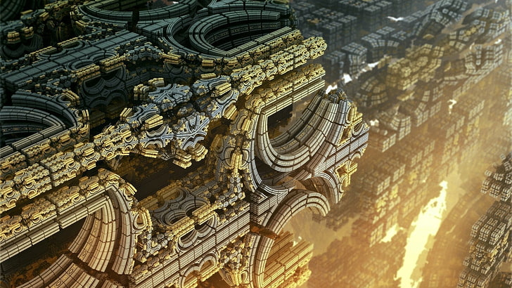 high rise building, 3D, abstract, fractal, geometry, CGI, architecture, HD wallpaper