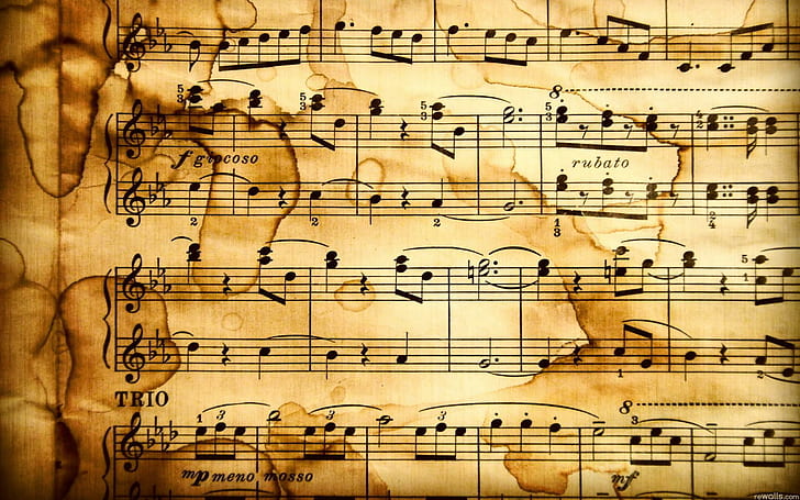 Music Notes, classical, paper, 3d and abstract, HD wallpaper