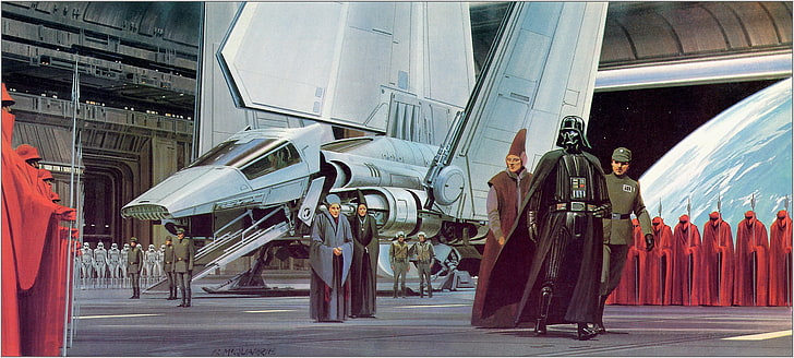 Star Wars Darth Vader screenshot, artwork, concept art, imperial shuttle, HD wallpaper