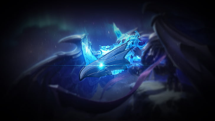 gray and blue dragon illustration, Riot Games, League of Legends