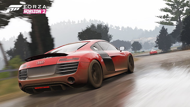 car, Audi, Audi R8, video games, Forza Horizon 2, mode of transportation, HD wallpaper