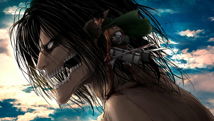 Anime, Attack On Titan, Eren Yeager, Levi Ackerman, HD wallpaper