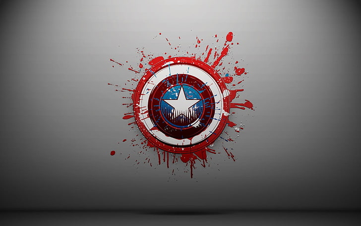 Captain America shield, Captain America's shield paint wall decor, HD wallpaper
