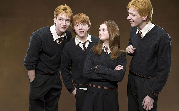 fred, george, gini, harry, potter, ron, weasley, HD wallpaper