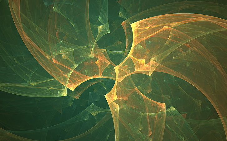 fractal, Apophysis, abstract, 3D fractal, green color, full frame, HD wallpaper