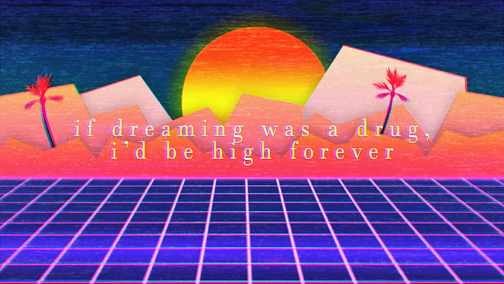 OutRun, sunset, vaporwave,  retrowave, text, quote, video games