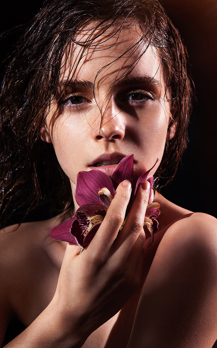 Emma Watson, actress, celebrity, women, portrait display, beauty, HD wallpaper
