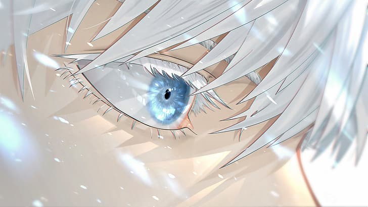 HD wallpaper: Jujutsu Kaisen, Gojo Satoru, blue eyes, gray hair | Wallpaper  Flare