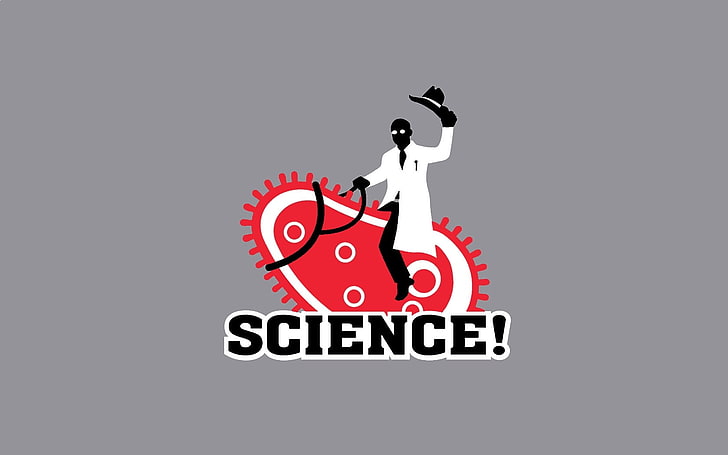 Science logo digital wallpaper, drawing, humor, studio shot, western script