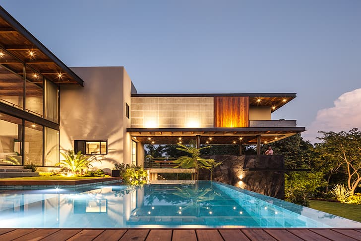 house, modern, architecture, swimming pool
