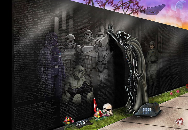 Star Wars Darth Vader illustration, Anakin Skywalker, Death, Memorial
