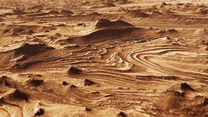 desert island, Mars, planet, full frame, backgrounds, pattern, HD wallpaper