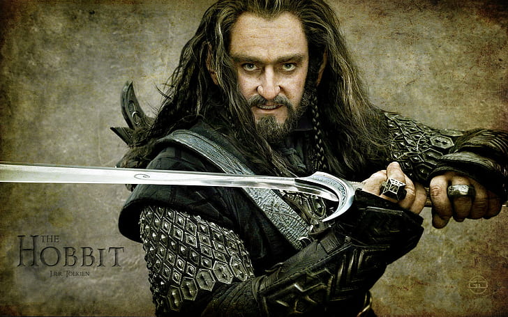 The Hobbit, movies, Thorin Oakenshield, dwarfs, HD wallpaper