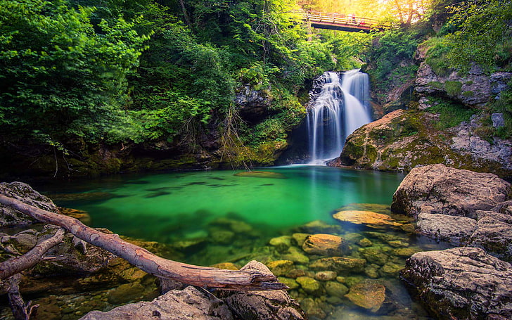 Waterfall Sum River Radovna Klisura Wingar In North West Slovenia In Municipalities Gorje And Bled Landscape Photography Wallpaper Hd 3840×2400