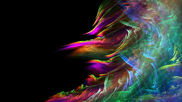 colorful, artwork, abstract, digital art, smoke, simple background